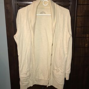 Cream J.Crew cardigan.